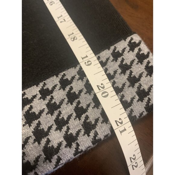 Halston M Black Gray Houndstooth Single-Button Sweater Cardigan Jacket - Picture 7 of 9